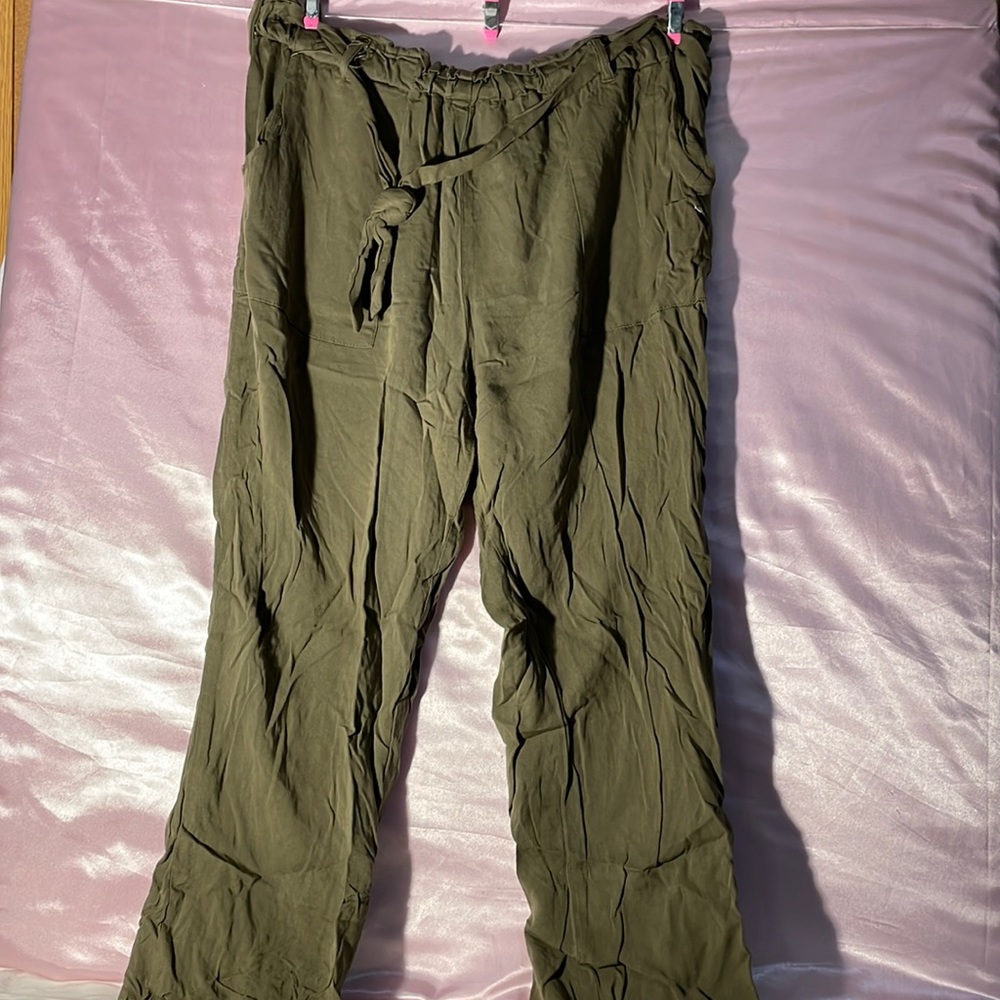 Simple olive green pants
